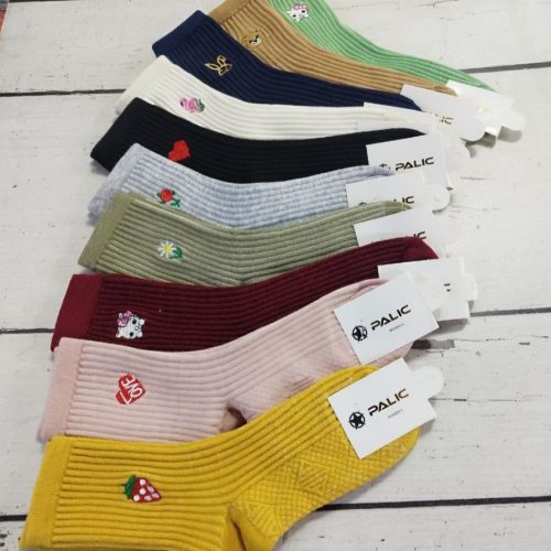 فروش عمده جوراب زنانه ساقدار کبریتی گلدوزی خارجی کد 133030