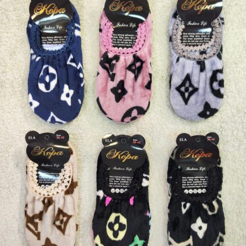 جوراب پاپوش زنانه تمام خز خارجی کد 133759 - خرید جوراب زنانه عمده