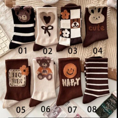 جوراب زنانه ساقدار ترکیبی بوکله دار خارجی کد 133945 - خرید جوراب زنانه عمده