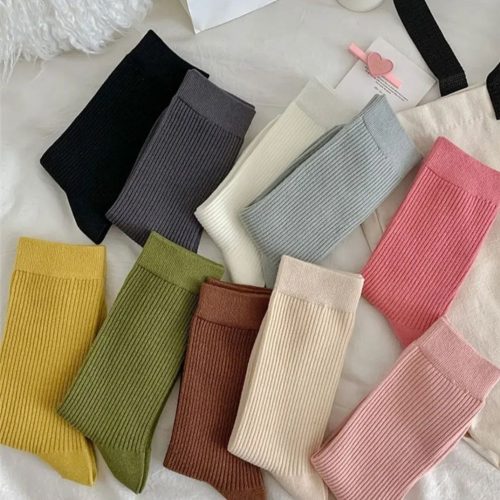 جوراب زنانه ساقدار کبریتی رنگی خارجی کد 134007 - خرید جوراب زنانه عمده