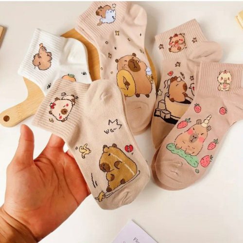 جوراب زنانه نیم ساق فانتزی خارجی کد 134216 - خرید جوراب زنانه عمده