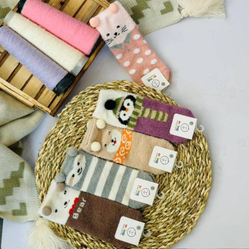 جوراب نیم ساق بوکله بچگانه خارجی کد 134714 - خرید جوراب دخترانه عمده