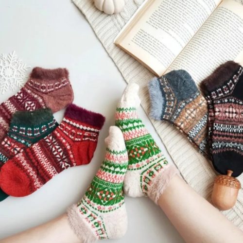 جوراب زنانه مچی پشمی خارجی کد 134884 - خرید جوراب زنانه عمده