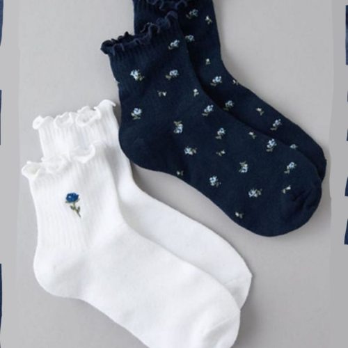 جوراب زنانه ساقدار لب فر گلدوزی خارجی کد 135094 - خرید جوراب زنانه عمده