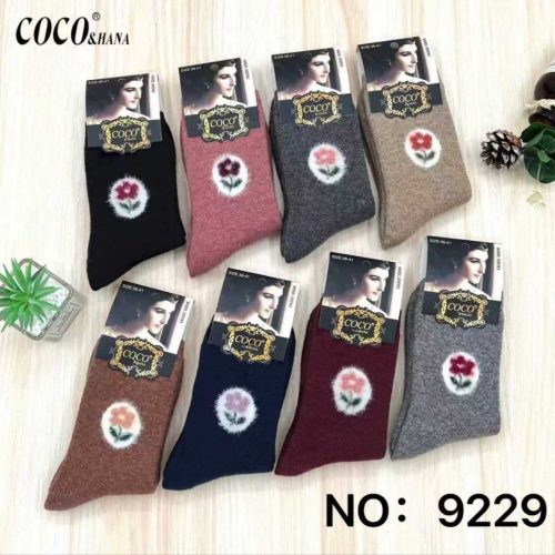 جوراب زنانه ساقدار پشمی حوله ای خارجی کد 136375 - خرید جوراب زنانه عمده