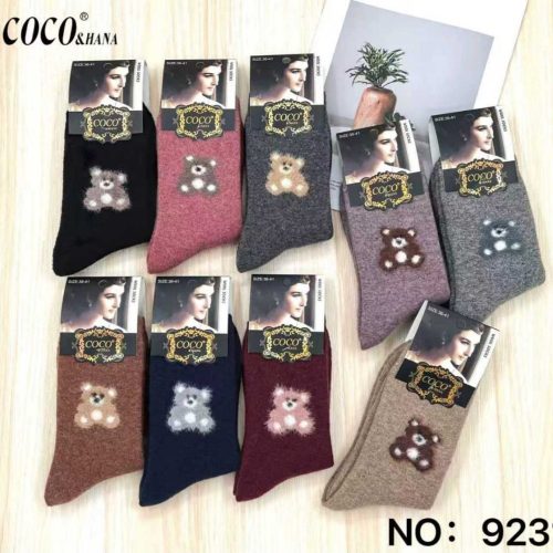 جوراب زنانه ساقدار پشمی حوله ای خارجی کد 136377 - خرید جوراب زنانه عمده