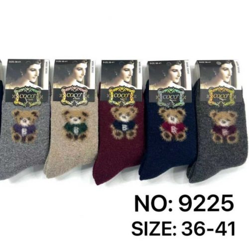 جوراب زنانه ساقدار پشمی حوله ای خارجی کد 136379 - خرید جوراب زنانه عمده