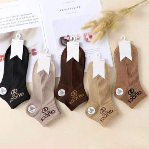 جوراب زنانه نیم ساق کبریتی گوچی خارجی کد 137350 - خرید جوراب زنانه عمده