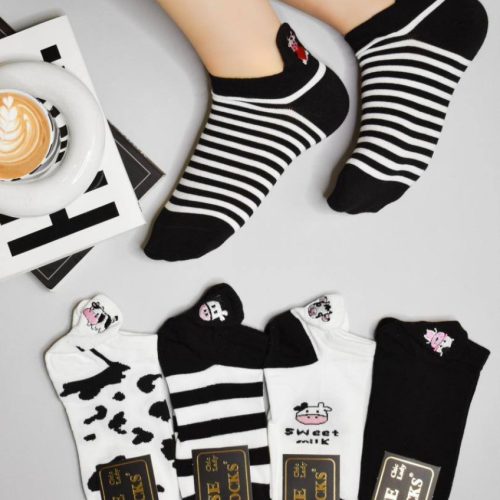 جوراب زنانه سه پاشنه گلدوزی خارجی کد 137361 - خرید جوراب زنانه عمده