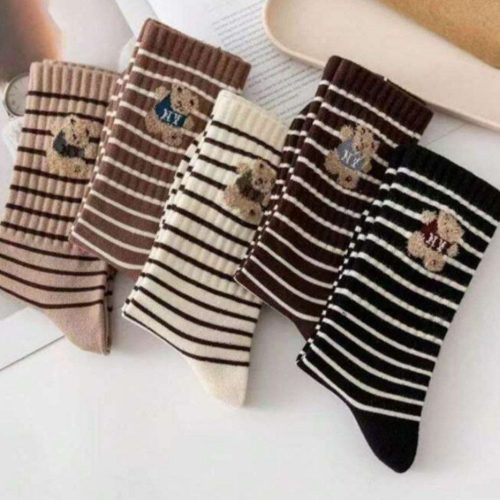 جوراب زنانه ساقدار رینگی تدی بوکله خارجی کد 137619 - خرید جوراب زنانه عمده