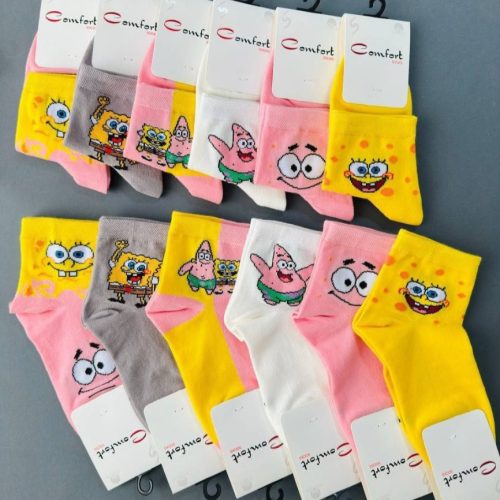 جوراب نیم ساق بچگانه خارجی کد 138786 - خرید جوراب دخترانه عمده