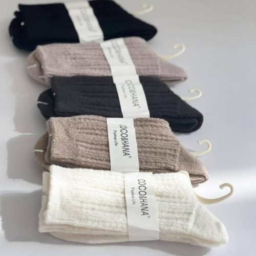 جوراب زنانه ساقدار پشمی ژاکارد حصیری خارجی کد 138793 - خرید جوراب زنانه عمده