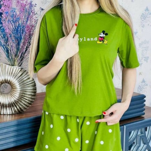 خرید عمده کراپ شورتک میکی - ست تاب شلوارک زنانه عمده