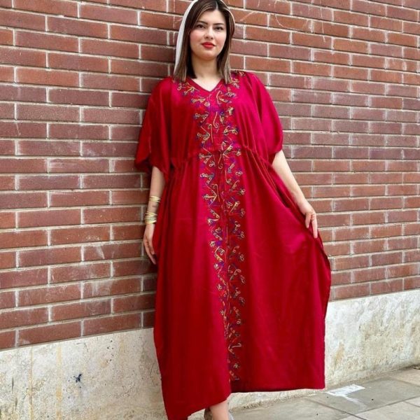 خرید عمده ساحلی بلند گلدوزی ماریسا - ساحلی زنانه عمده