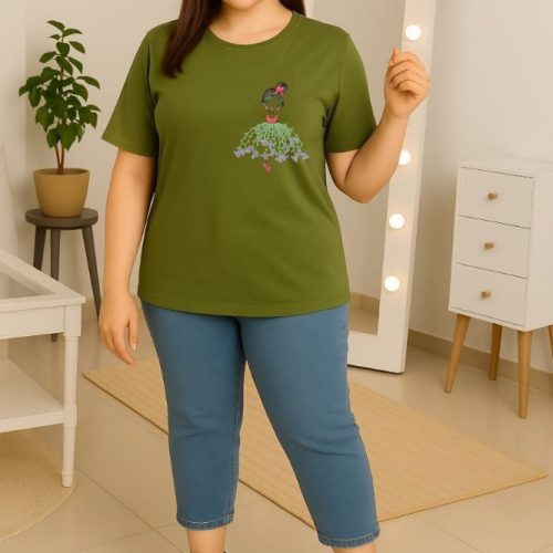 خرید عمده تیشرت پنبه گلدوزی - تاپ و تیشرت زنانه عمده