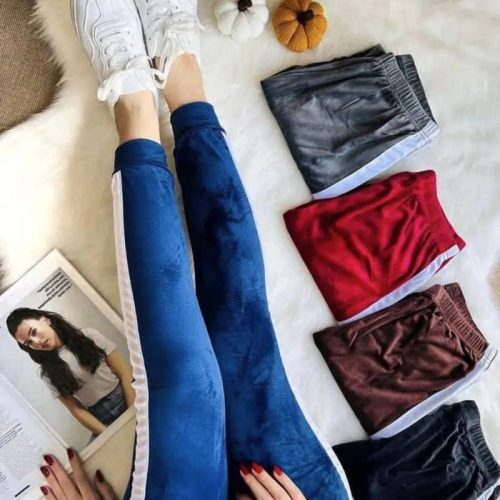 فروش عمده شلوار مخمل بغل نواری کد 132692