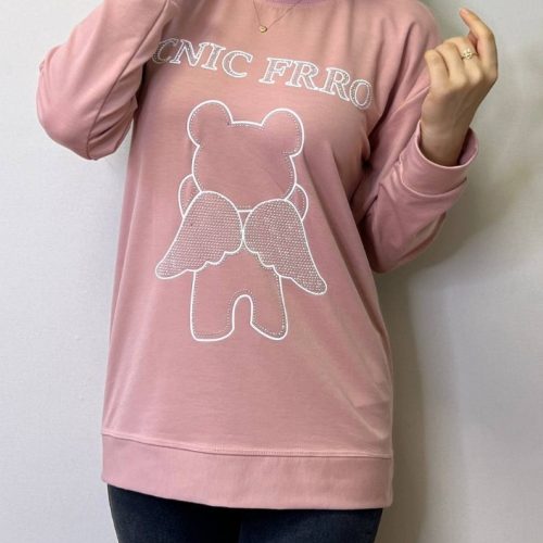 فروش عمده بلوز تدی فرشته چاپ و نگین کد 132914