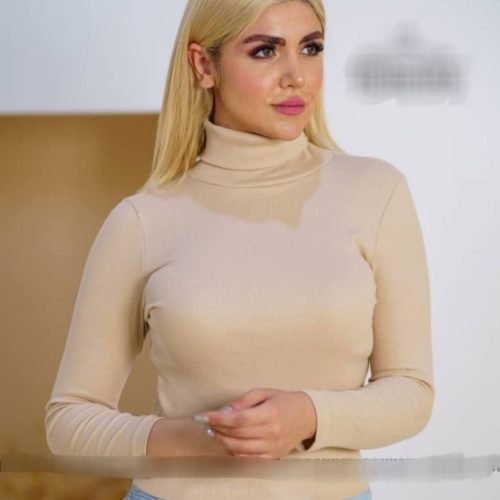 فروش عمده بلوز یقه اسکی کبریتی آستین دار کد 133309