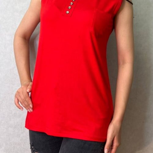 فروش عمده تاپ دگمه دار جیبدار کد 133323