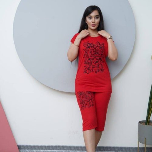 ست تیشرت شلوارک فلورا کد 133418