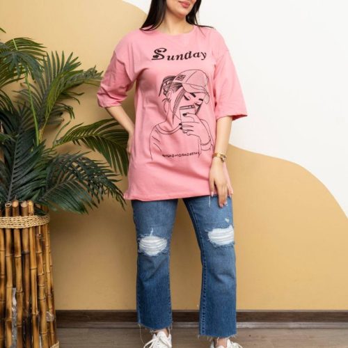 تیشرت لانگ دختر کد 133420