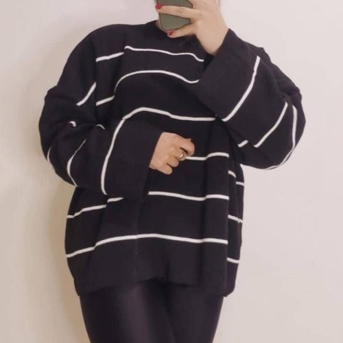 بلوز لش راه راه پینترسی کد 133422