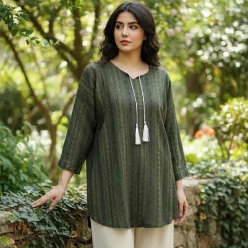 تونیک یقه کوبای سنتی کد 133723 - خرید تونیک زنانه عمده