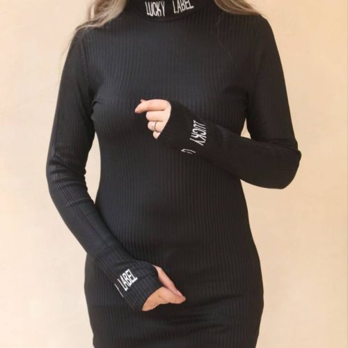 تونیک فینگر دار یقه اسکی یقه و فینگر گلدوزی شده کد 133998 - خرید تونیک زنانه عمده