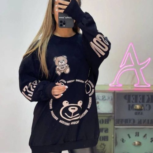 بلوز موسچینوآستین فینگری کد 134558 - خرید بلوز تک زنانه عمده