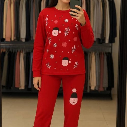 ست بلوز شلوار آدم برفی کد 137012 - خرید ست بلوز شلوار زنانه عمده