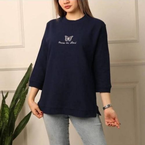 بلوز آستین سه ربع کد 137098 - خرید بلوز تک زنانه عمده