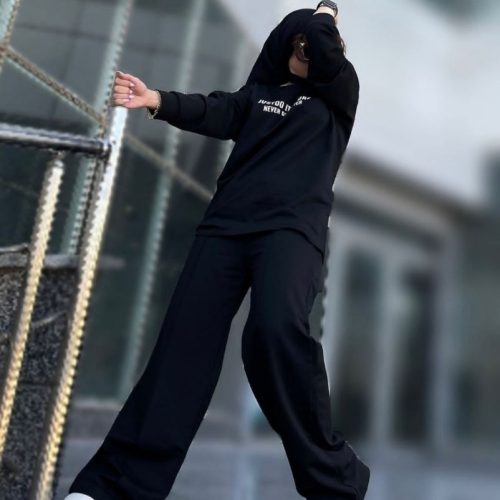 ست آستین بلند شلوار خط اتو کد 138322 - خرید ست بلوز شلوار زنانه عمده