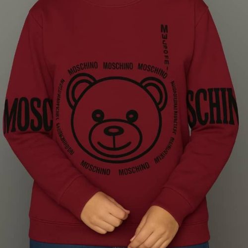 بلوز آستین دار چاپ موچینو کد 138966 - خرید بلوز تک زنانه عمده