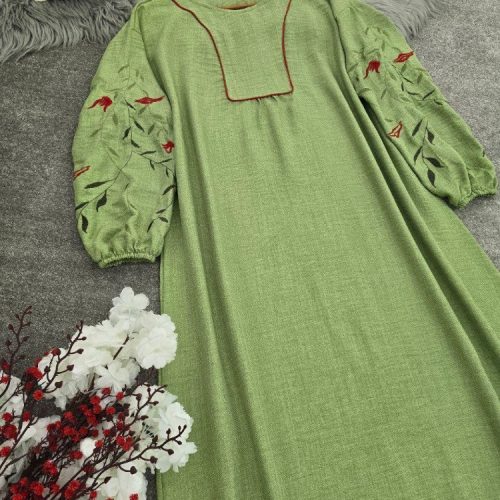 خرید عمده کفتان آستین گلدوزی - ساحلی زنانه عمده