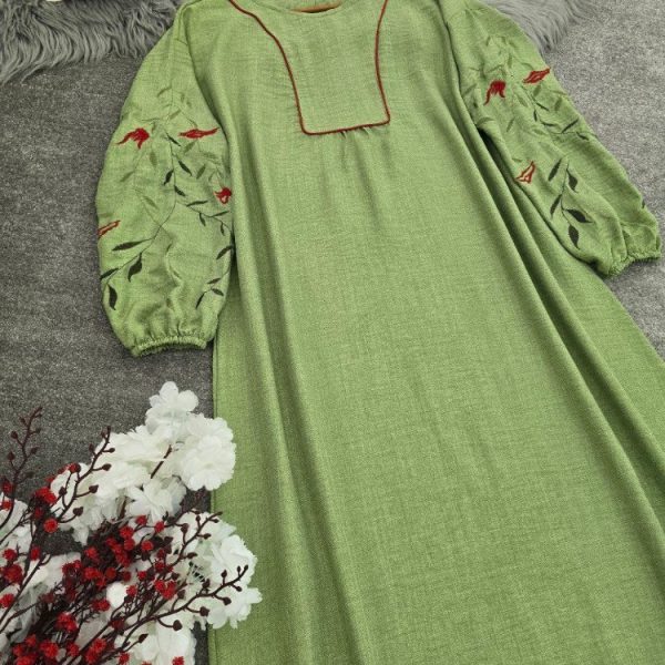 خرید عمده کفتان آستین گلدوزی - ساحلی زنانه عمده