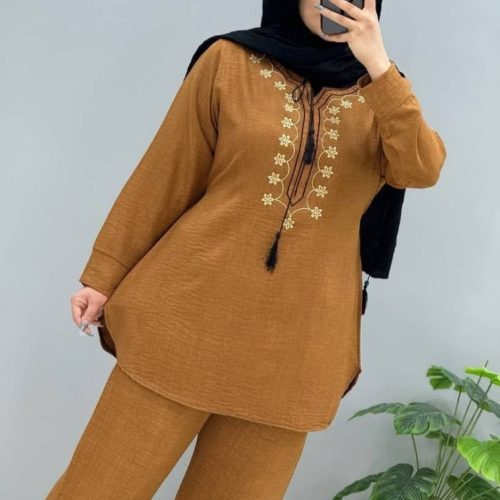 خرید عمده ست بلوز شلوار زنانه قد بلوز 75قد شلوار100 - ست بلوز شلوار زنانه عمده